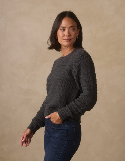 Estelle Crewneck Sweater in Charcoal
