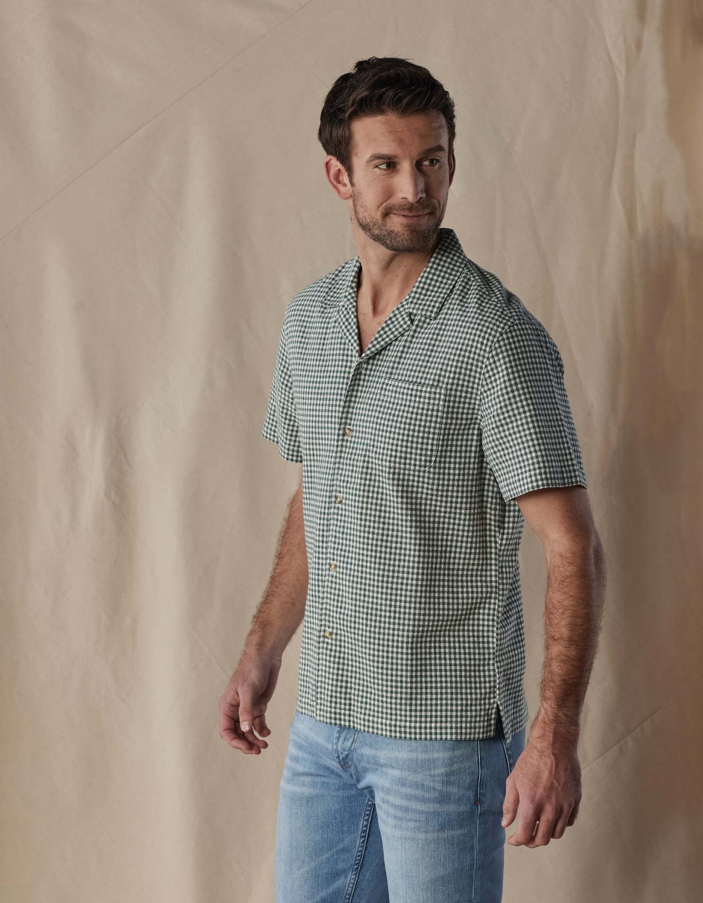 Freshwater Camp Shirt in Pine Check