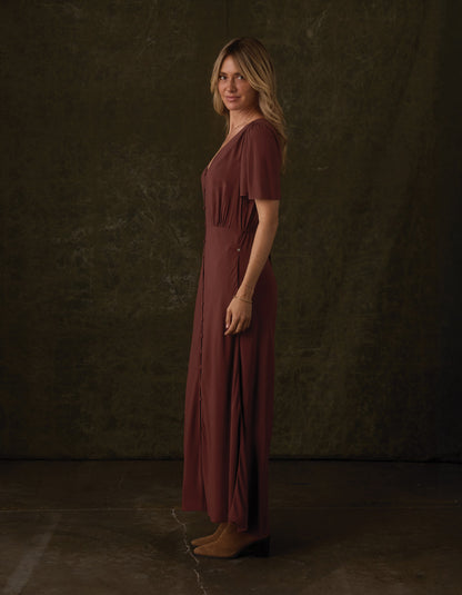 Sawyer Maxi Dress  in Cocoa