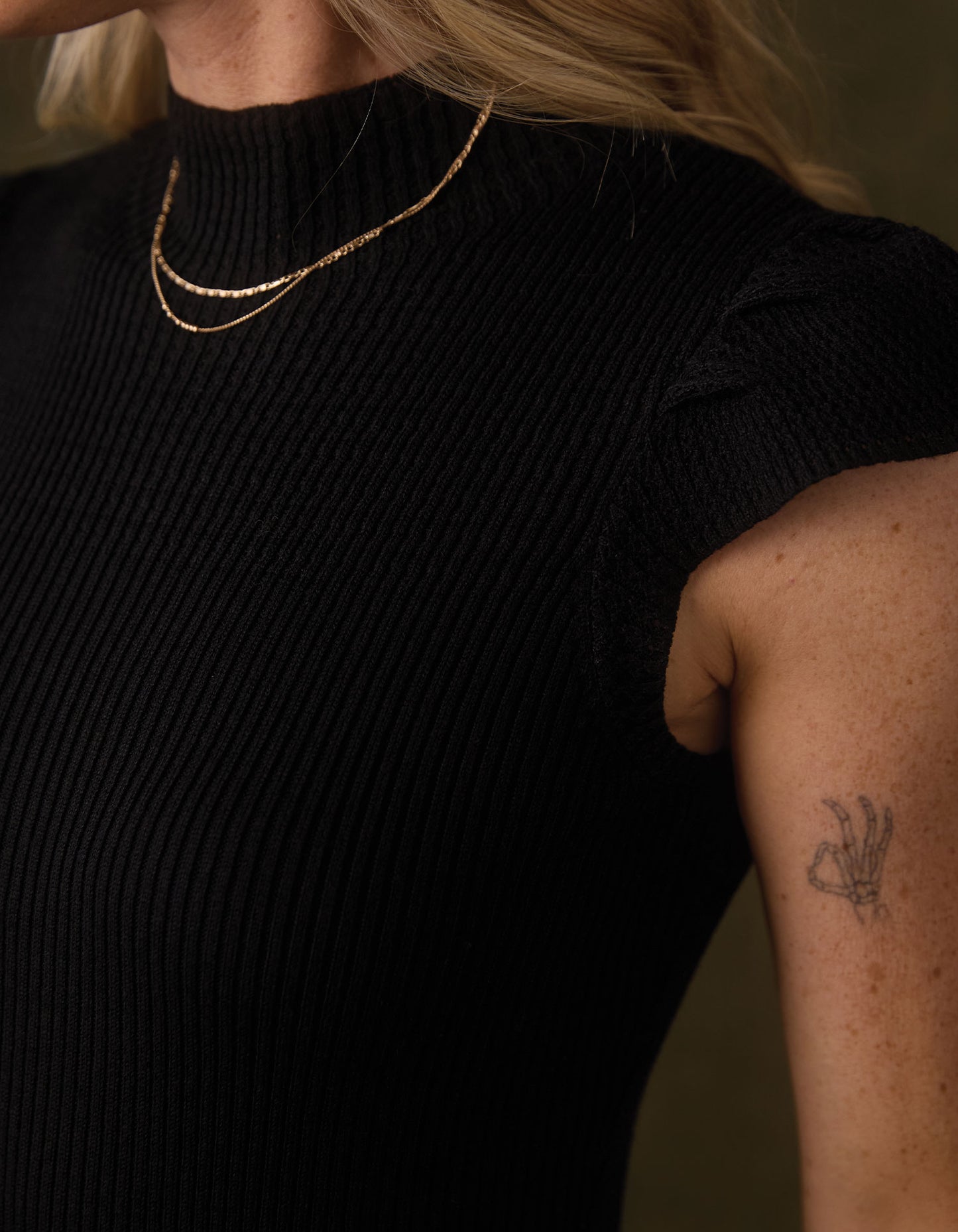 June Midi Sweater Dress in Black