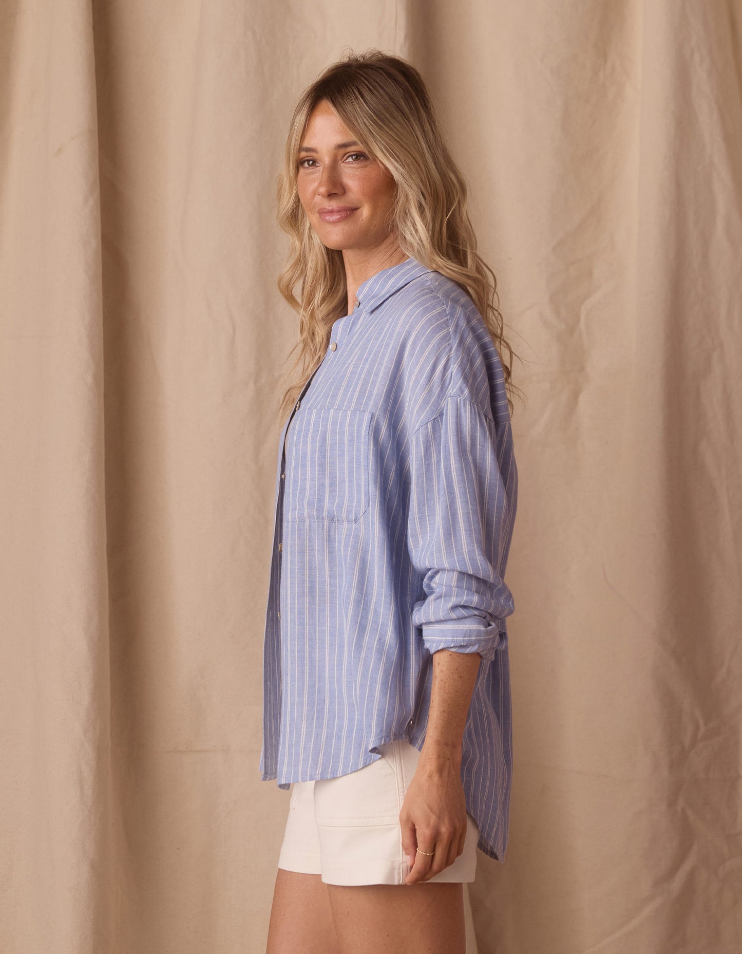 Freshwater Overshirt in Sorrento Stripe