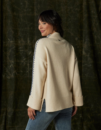 Craft Stitch Sweater in Chalk