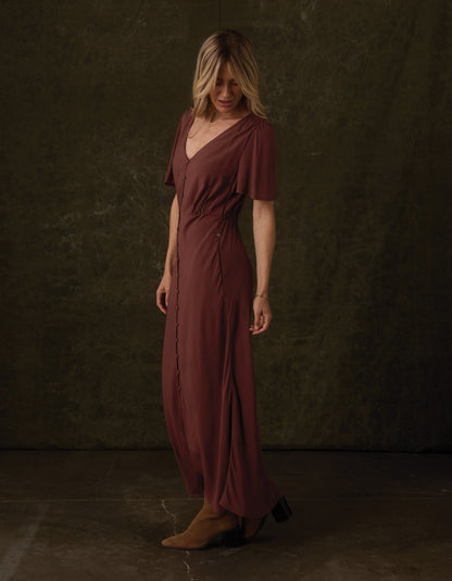 Sawyer Maxi Dress  in Cocoa