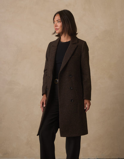 Pop Coat in Coffee Plaid