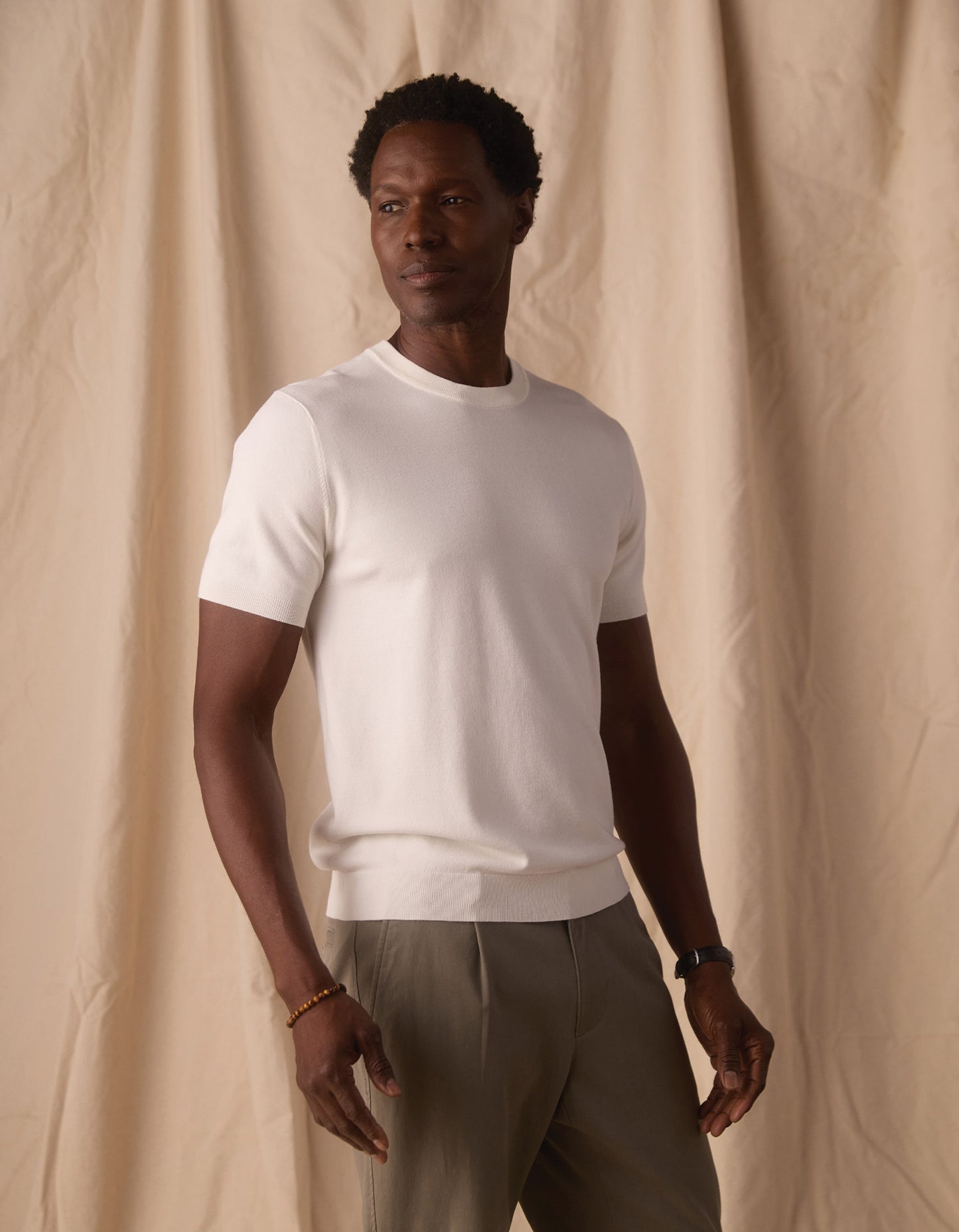 Taylor Sweater Tee in White