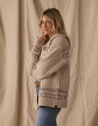 Millie Sweater Jacket in Cream Multi