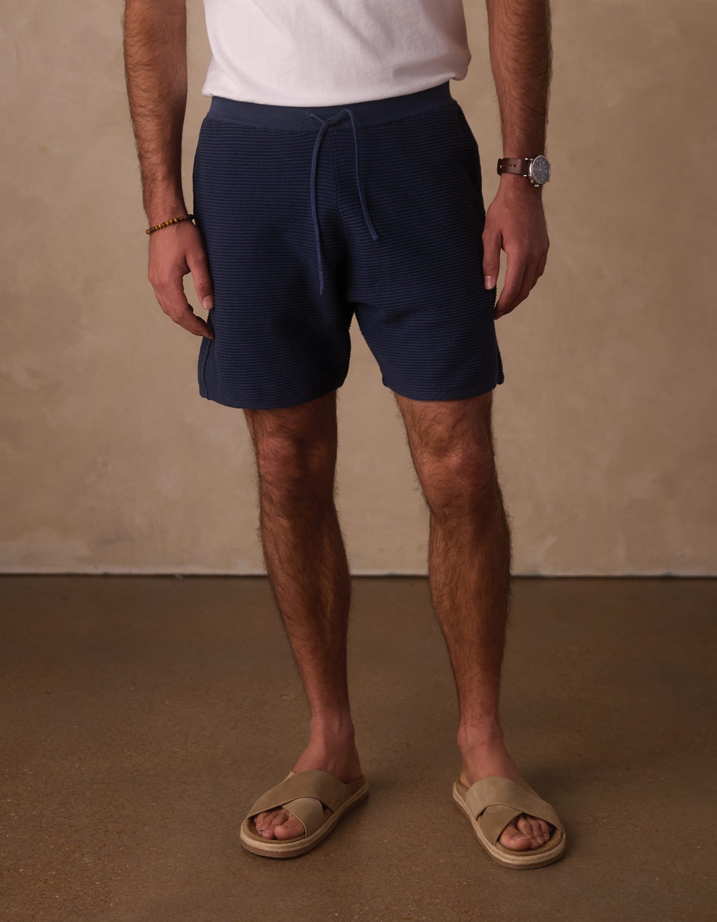 Robles Birdseye Knit Short in Denim/Dark Navy