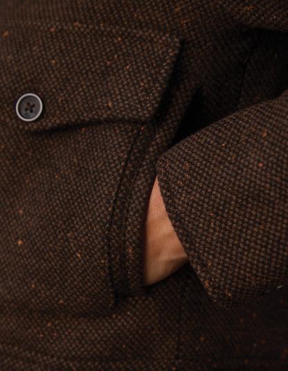 Anne Tweed Jacket in Dark Brown Multi