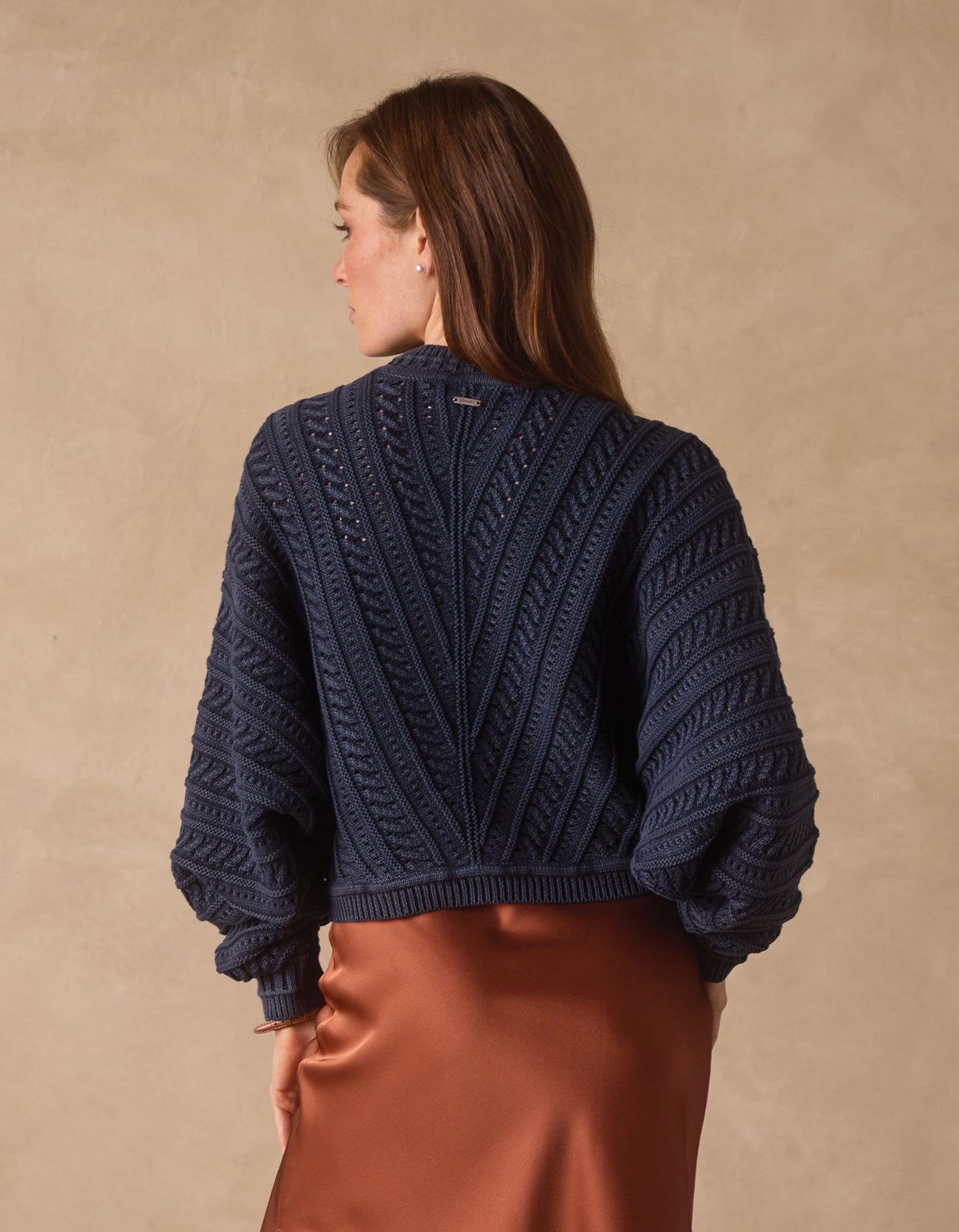 Apres Chevron Sweater in Washed Indigo