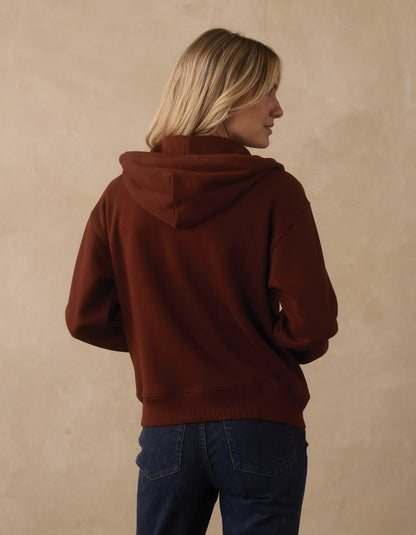 Normal Fleece Fullzip Hoodie in Spiced Brandy