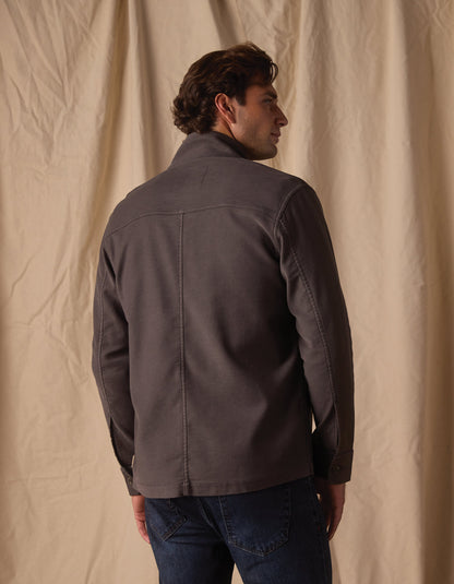 Comfort Terry Chore Coat in Steel