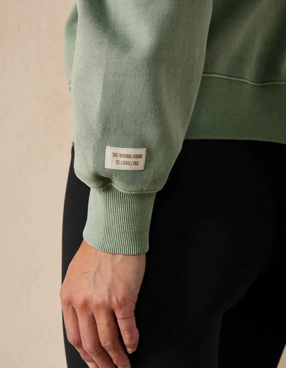 Jackie Premium Fleece Boxy Skimmer Hoodie in Juniper