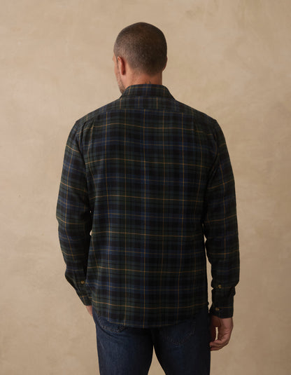 Hudson Double Brushed Flannel in Clover Plaid