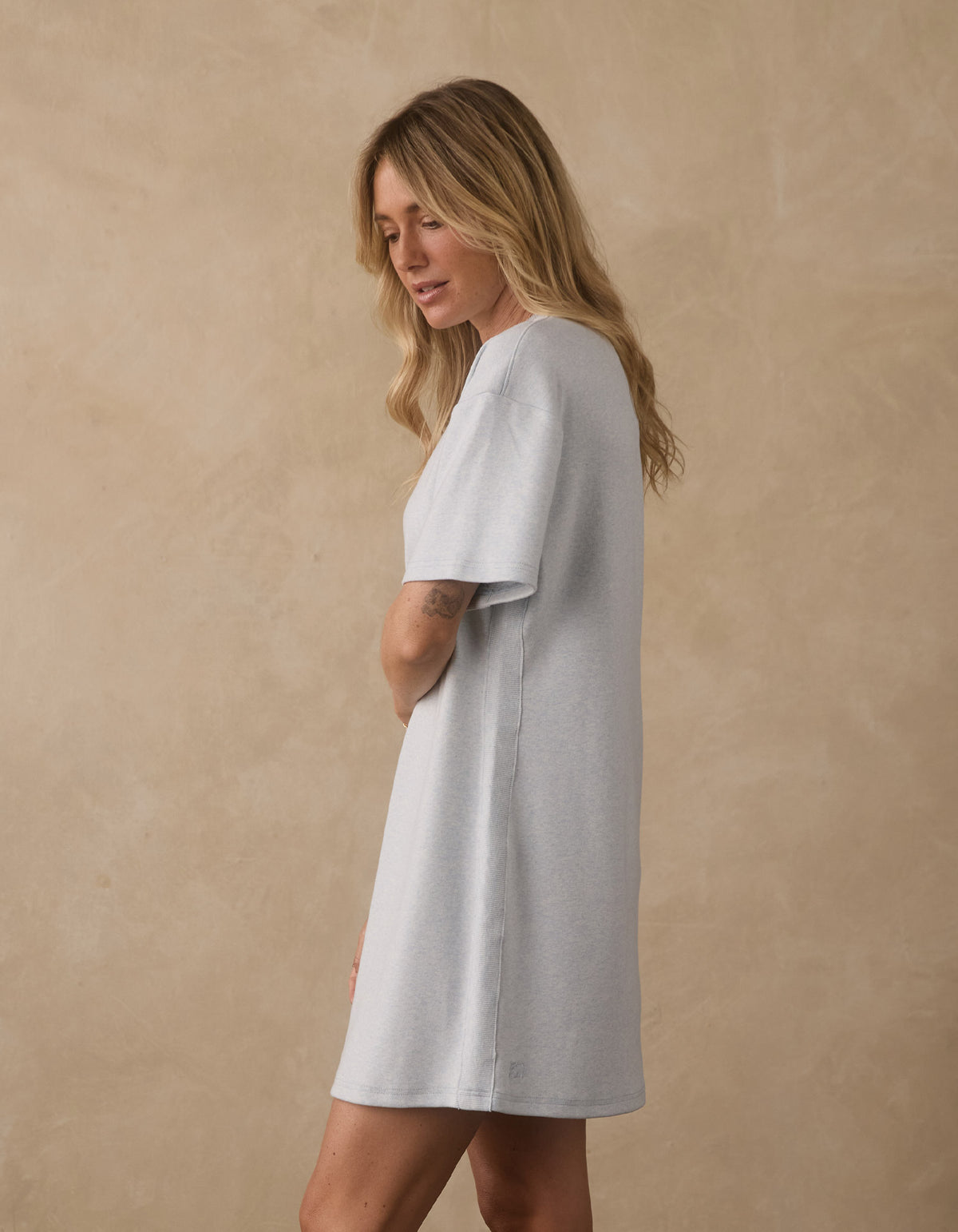Puremeso Short Sleeve Weekender Dress in Dawn Blue
