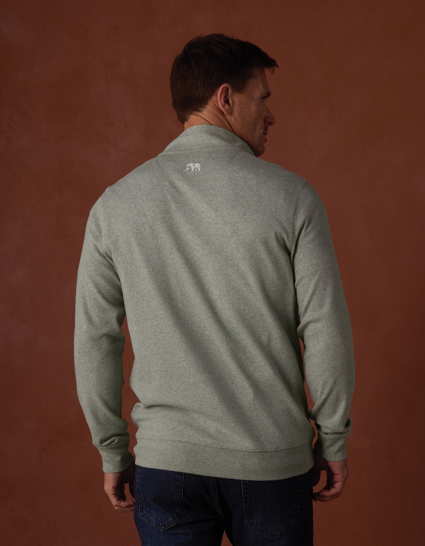 Puremeso Weekend Quarter Zip in Sea Glass