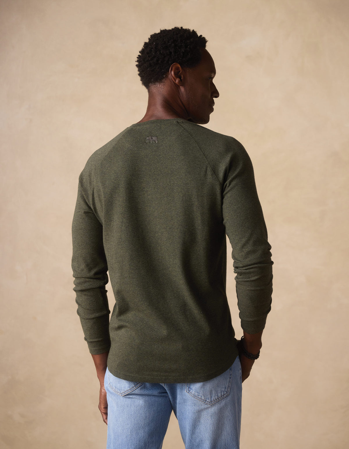 Puremeso Everyday Henley in Olive