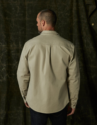 Canvas Shirt Jacket in Limestone