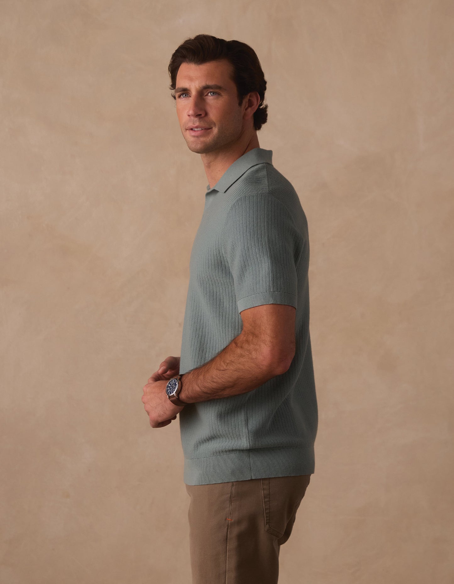Breezeknit Polo in Juniper