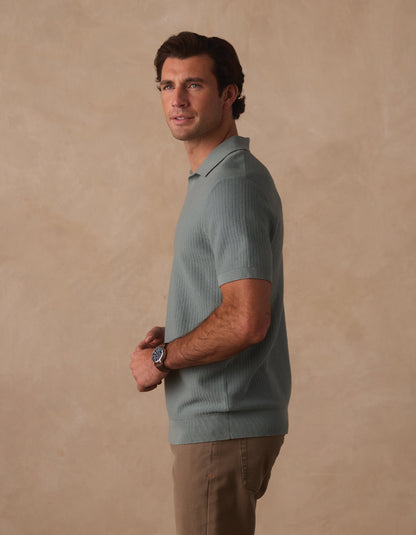 Breezeknit Polo in Juniper