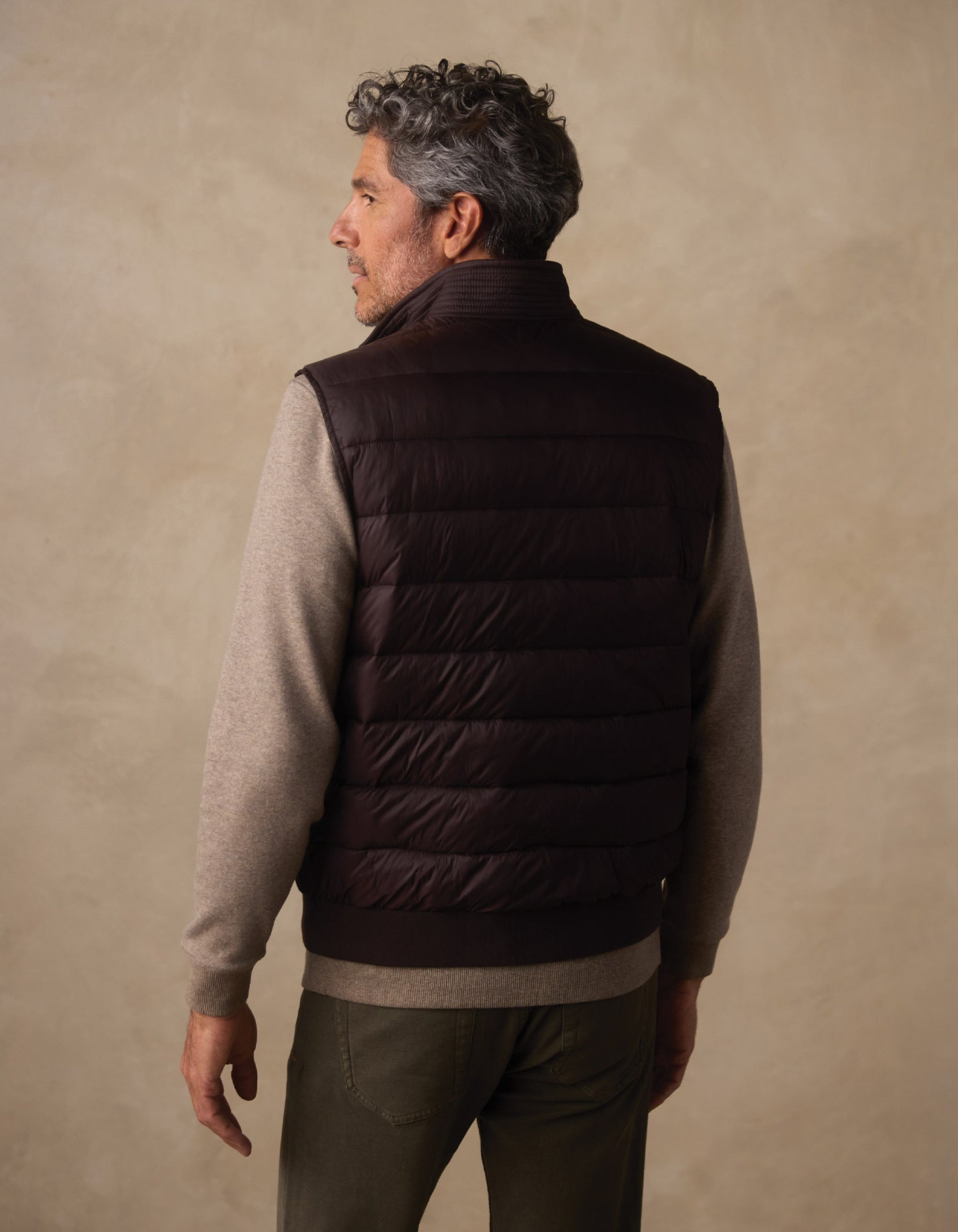 Sportivo Quilted Vest in Dark Brown