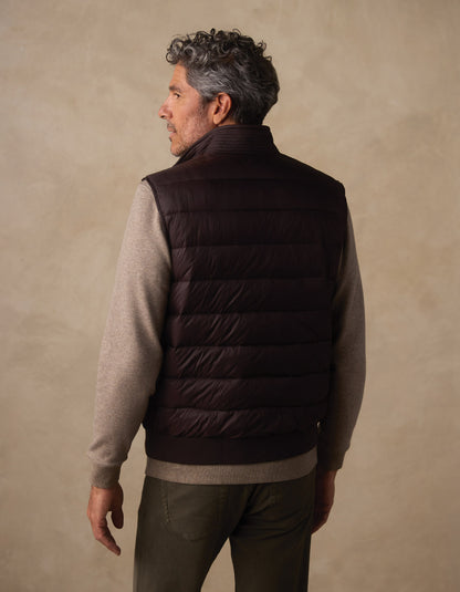 Sportivo Quilted Vest in Dark Brown