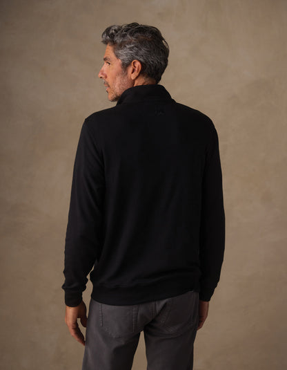 Puremeso Weekend Quarter Zip in Black