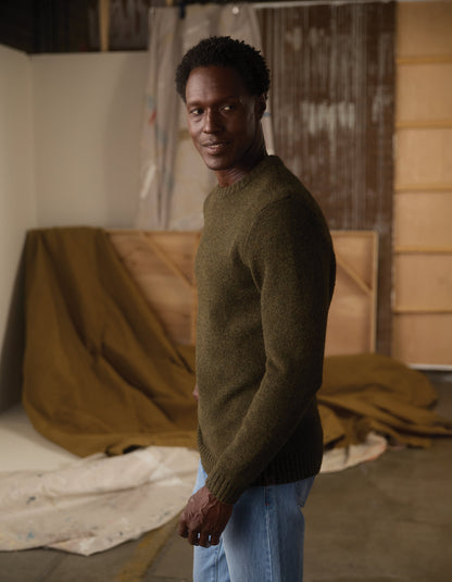 Homebound Crewneck Sweater in Olive