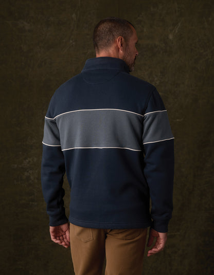 Normal Fleece Retro Quarterzip in Waterloo/Shale Blue