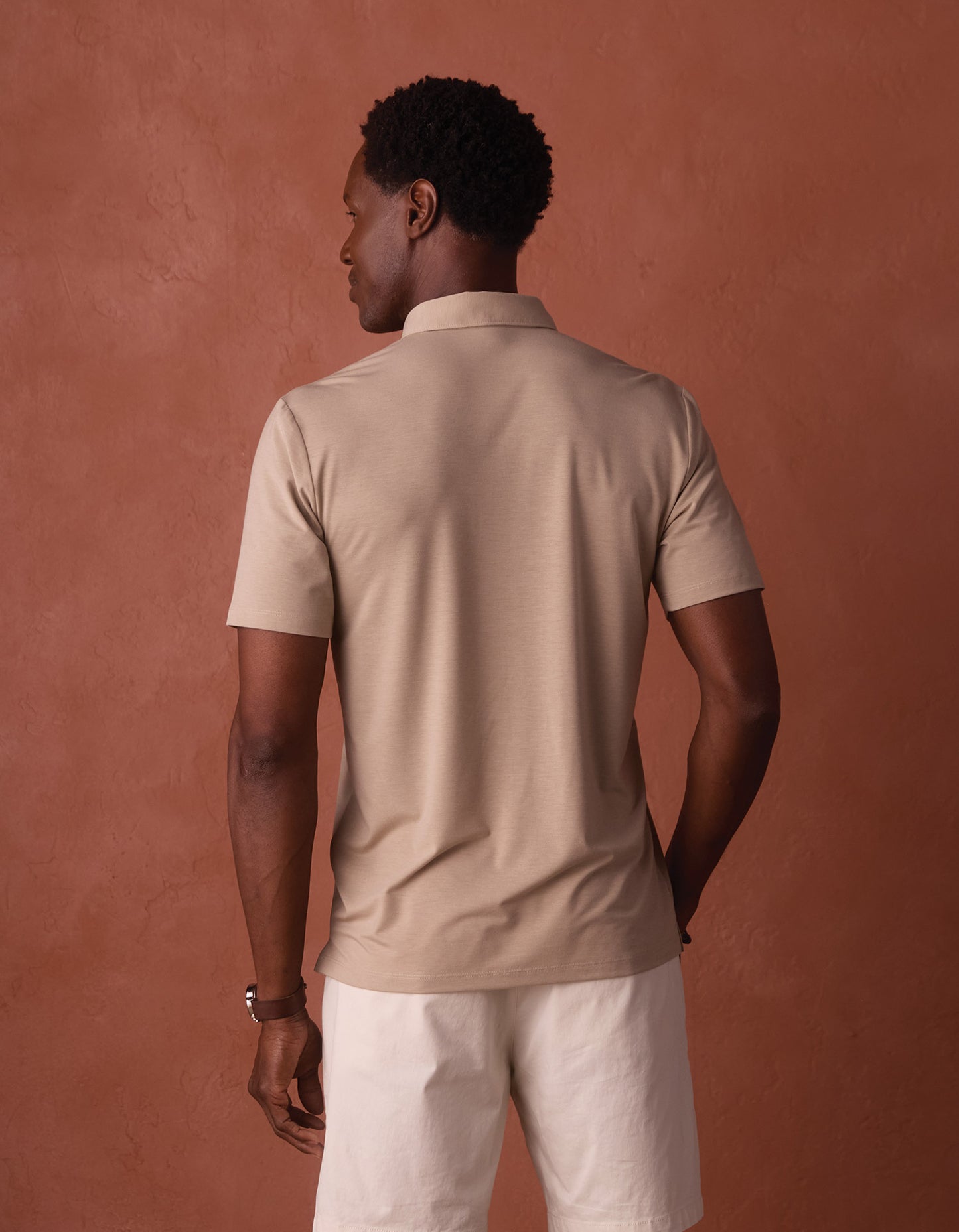 LuxeJersey Polo in Fawn