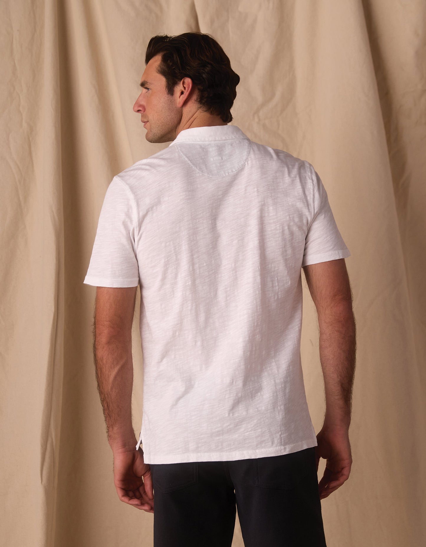 Vintage Slub Pocket Polo in White