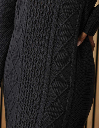 Maria Sweater Dress in Charcoal