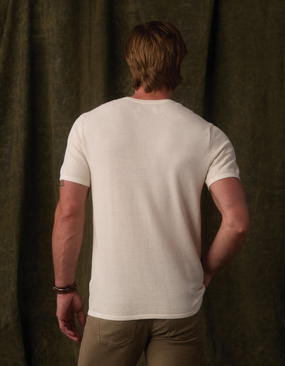Driftknit Sweater Tee in Cream