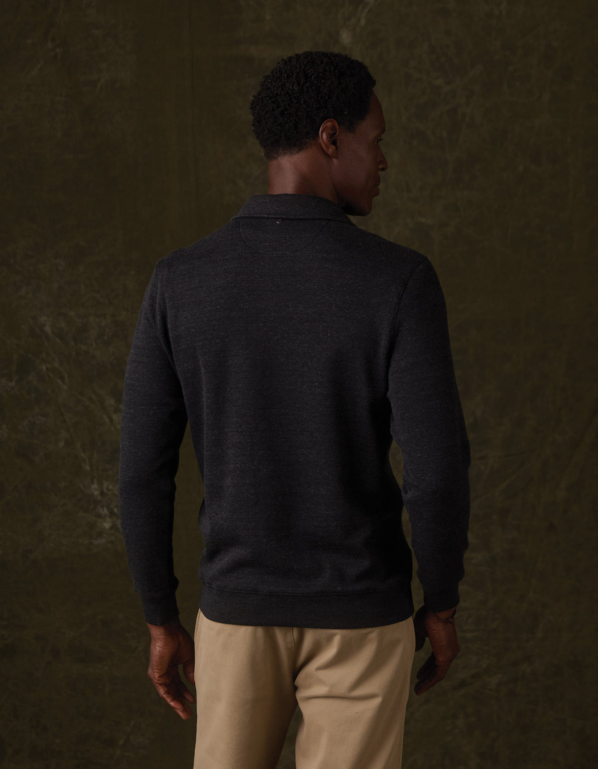 Fleece Puremeso Polo Popover in Phantom