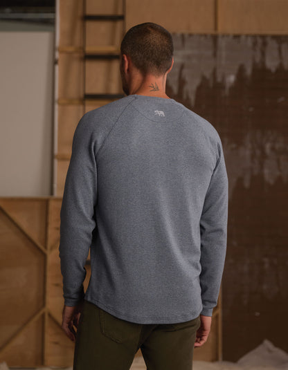 Puremeso Everyday Henley in Bluestone