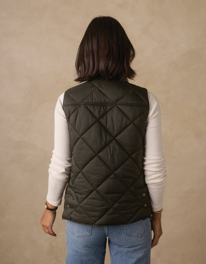 Quilted Liner Vest in Alpine/Chestnut