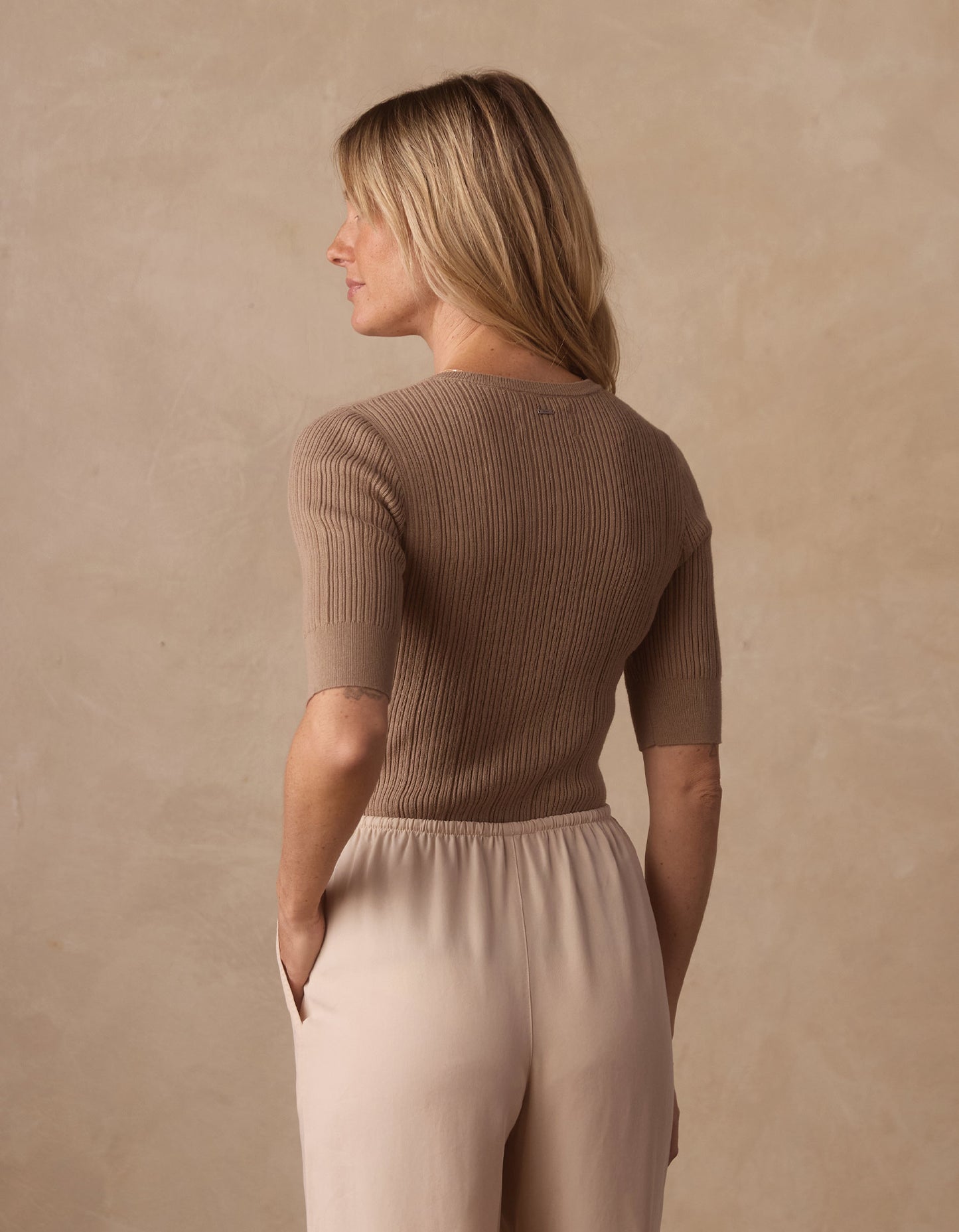 Coco Henley Sweater in Taupe