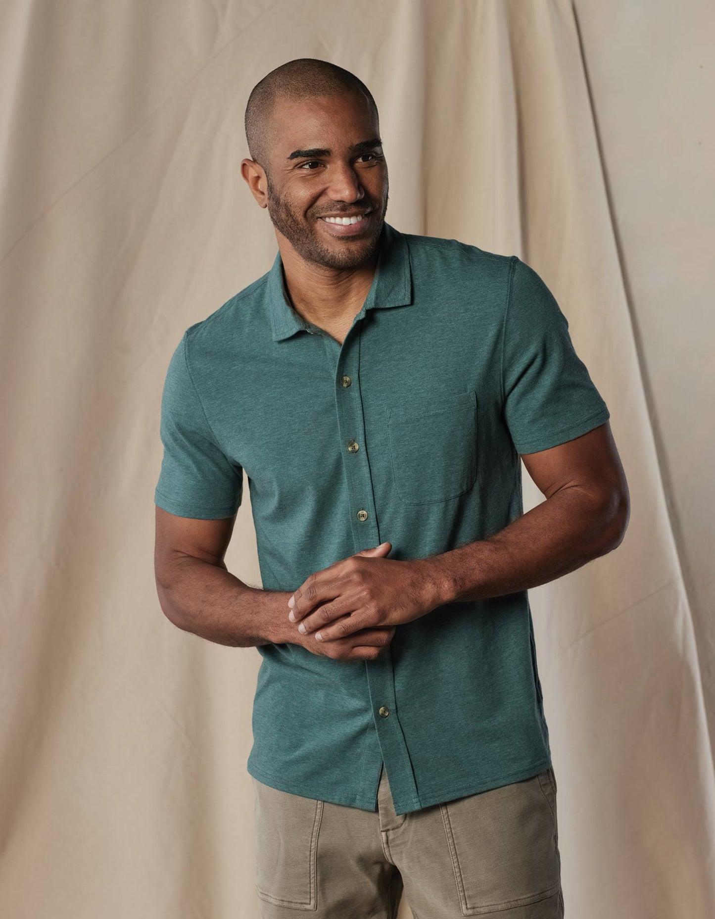 Active Puremeso Weekend Button Down in Sage