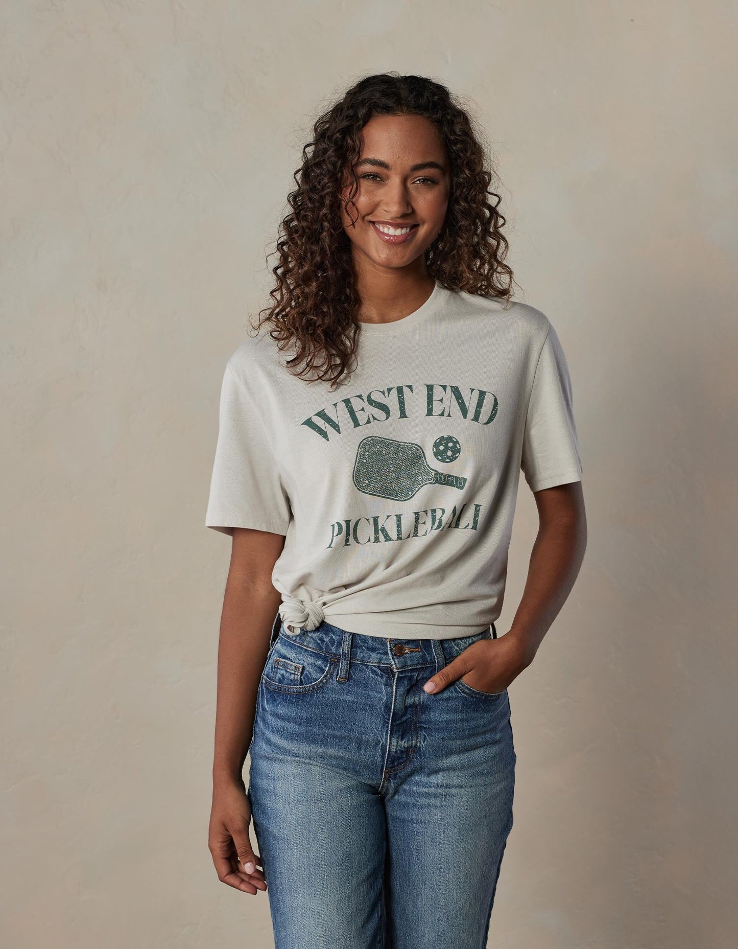 West End Pickleball Tee in Sand