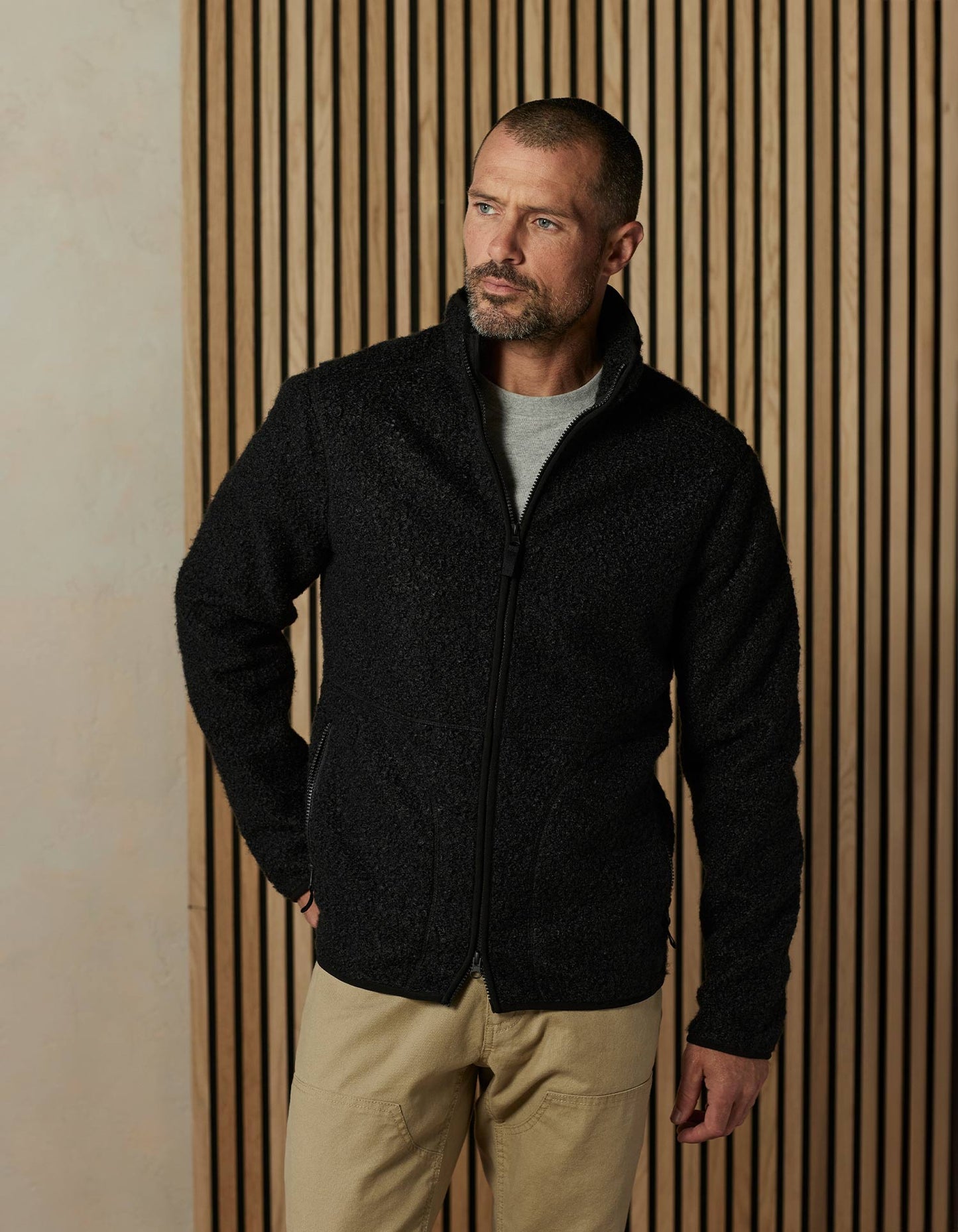 Highland Fleece Full Zip in Black