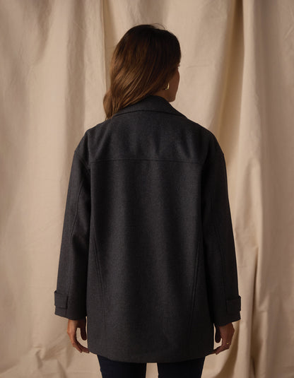 Oversized Blazer Jacket in Charcoal