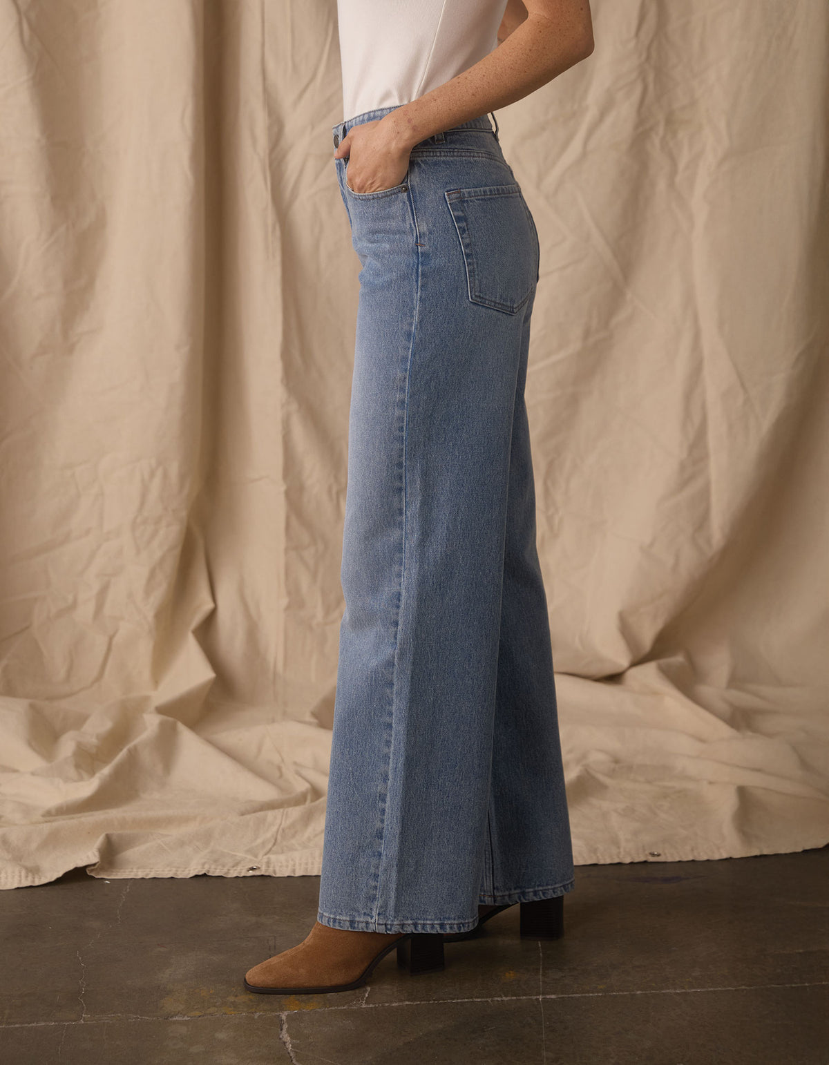 Wide Leg Jean in Vintage Medium Wash