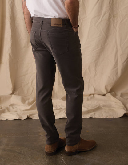 Comfort Terry Straight Pant in Steel