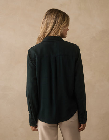 Softloom Flannel Button Up in Emerald Plaid