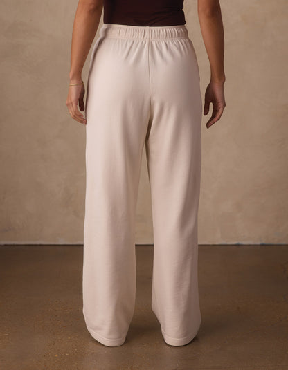 Cole Terry Straight Leg Sweatpant in Birch