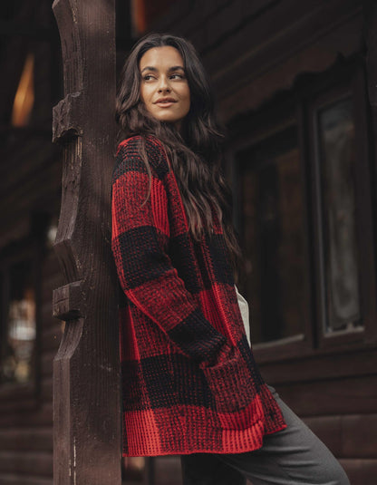 Mia Heritage Cardigan in Buffalo Check