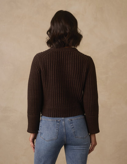 Willow Marled Crewneck Sweater  in Umber Marl