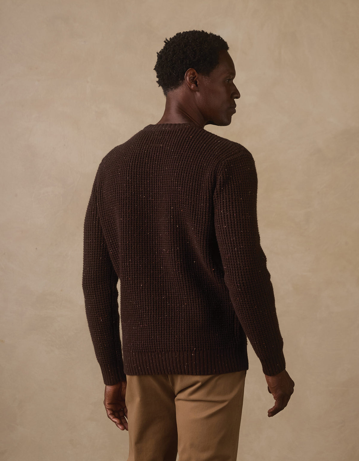 Seawool Nep Crew in Dark Brown