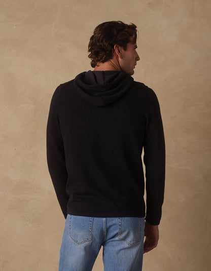 Jimmy Sweater Essential Hoodie in Black