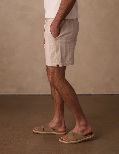 Freshwater Short in Sandstone Stripe
