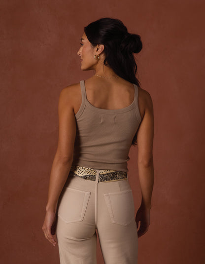 Normal Rib Tank in Fawn